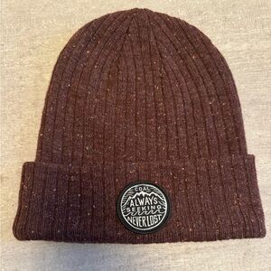 Never worn! Coal Maroon Knit Beanie